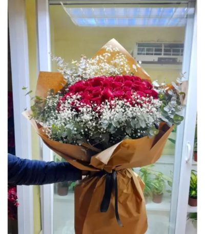 60 Kırmızı Gül Buketi